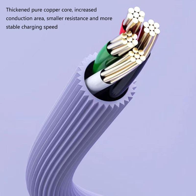4.9ft/150cm USB to 1x Micro USB & 3x Type-C Charge Cord Durable TPE Charging Cable for Reliable and Long-Lasting Use