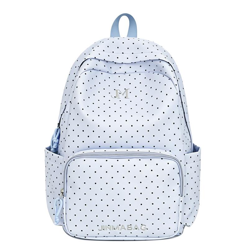 Schoolbag Korean Ins College Wind Polka Dot High-value School Bag Niche Students Cute Shoulders New Backpack for Junior High School Students