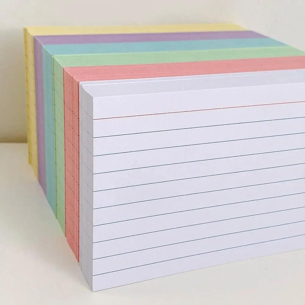 High Quality DIY Index Cards Horizontal Line Colorful Learning Flashcards Pocket Paper Gift