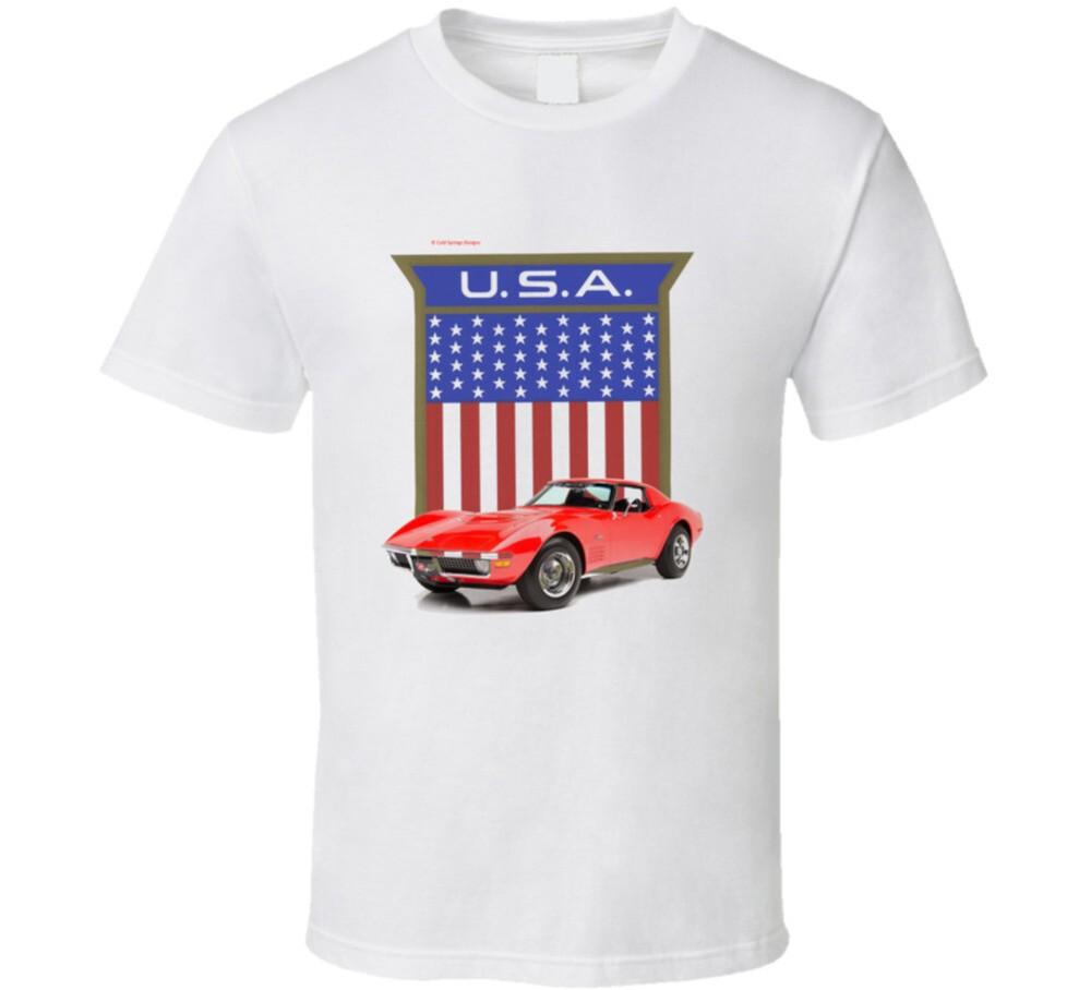 C3 Corvette Usa American Flag Premium Gift  Red  T Shirt Unisex T-Shirt XXXL