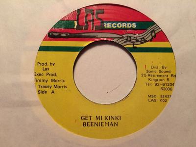 7inch Record BEENIE MAN / SWEET ROSE - Get Mi Kinki / Wine Wine LAS002 Las Records Jamaica Reggae, Ska & Dub Used