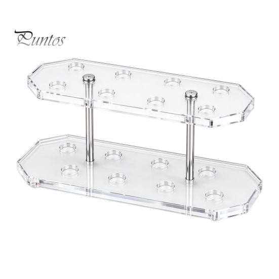 Athletic Room Accessories Acrylic Dart Display Stand, 8 Caapcity Oblique Design Organizer, Space Modern Saving Desktop Storage Rack for Game
