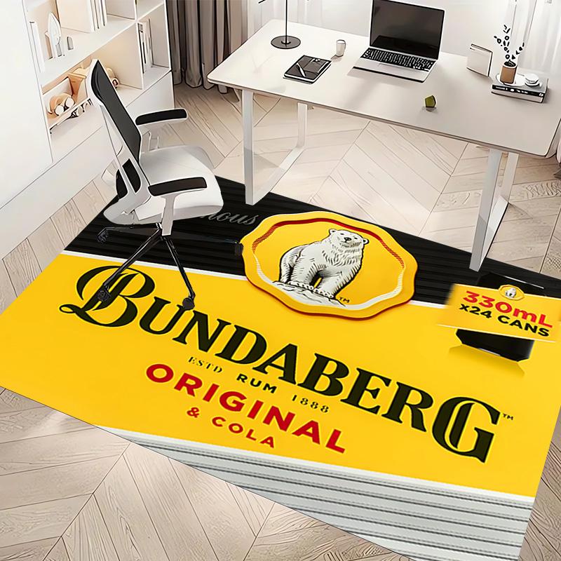 RUM B-Bundaberg Print Area Rug - Soft,Washable Non-Slip Indoor Mat,Living Room,Home Office Decorative Rug