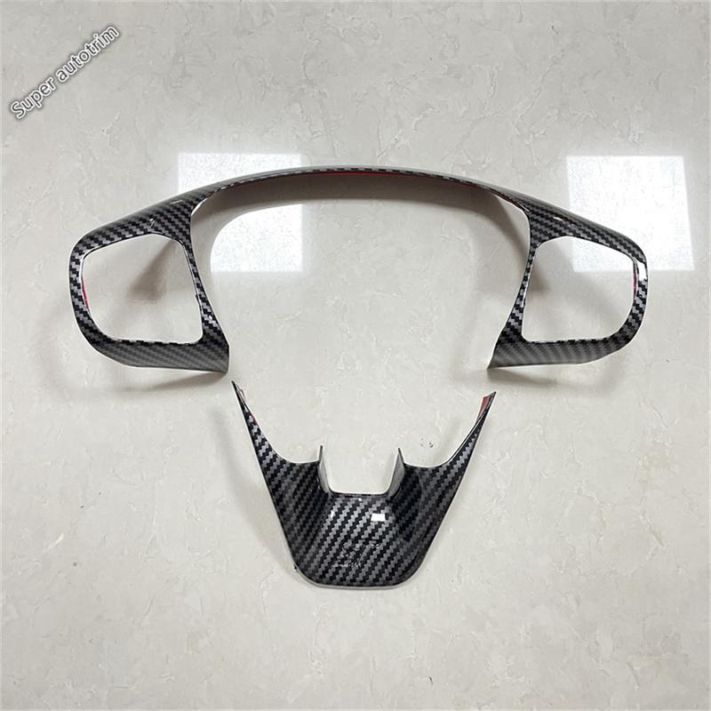 Steering Wheel Button Frame Cover Trim Fit For Ford Focus MK4 - 2025 / Fiesta MK8 2017 - 2025 Carbon Fiber Look Interior