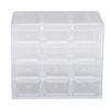 Large Capacity Daily Contact Lens Organizer Wall Mount Desktop Clear Drawer Daily Lens Storage Case 12 Grids Transparent