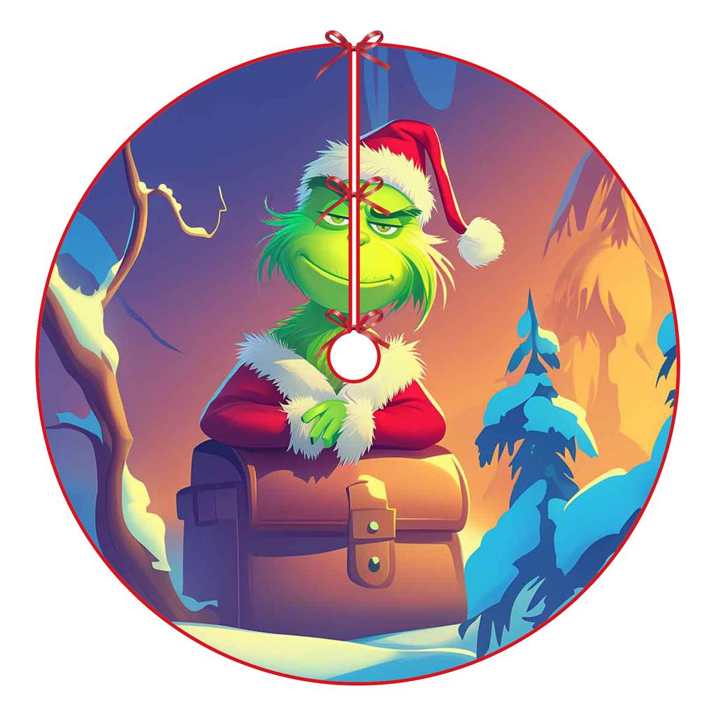 Christmas Tree Crafts Decoration Bottom Tree Skirt Tree Circumference Cartoon Print