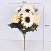 Artificial Sunflower Bouquet Wedding Decor Home Interior Photography Prop Silk Floral Arrangement