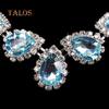 Prom Wedding Bridal Crystal Crystal Stone Waterdrop Necklace Earring Jewelry Set Accessories