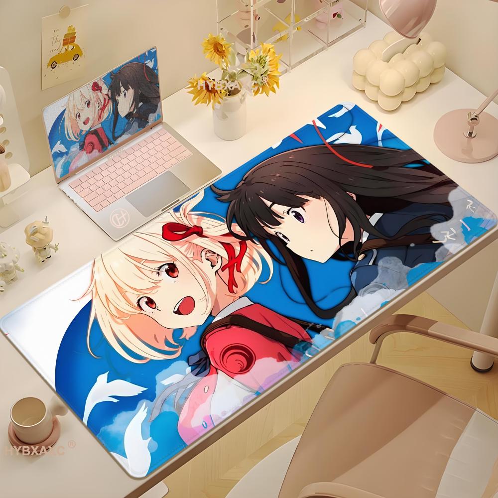 Alfombrilla de Ratón Gamer Lycoris Recoil Linda Alfombrilla de Escritorio HD Alfombrillas Extensibles para Teclado Gamer Grandes 90x40cm Alfombrilla de Ratón Gamer XXL