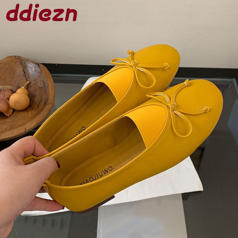 Fashion Fashion Butterfly-Knot Women Flats Slip On Shoes Female Shallow Footwear Round Toe Ladies Flats With Shoes New
