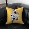 Classic Cute Game C-Cuphead Cushion Cover Pillow Case Anti-Dustmite Invisible Zipper Silky Plush Cushion