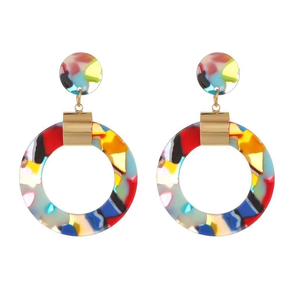 

Acrylic Geometric Exaggerated Colorful Earrings for Women