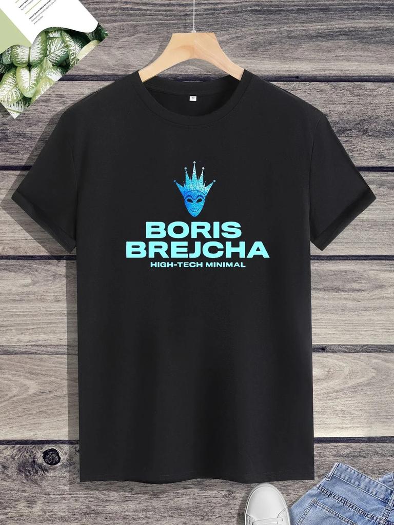 Harajuku Hip-hop Boris Brejcha DJ Maska Cool Krátké Pánské Dámské Tričko Pánské Letní Móda Hipster Y2K Horký Produkt