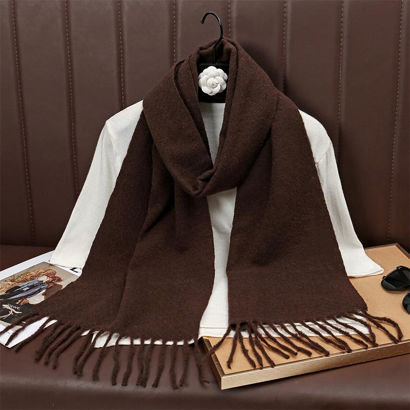 New Winer Warm Cashmere Scarf for Women Fashion Solid Thick Blanket Pashmina Shawl Wrap Female Bufanda Echarpe Foulard