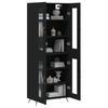 VidaXL Buffet haut Noir 69,5x34x180 cm Bois d'ingénierie 3198250