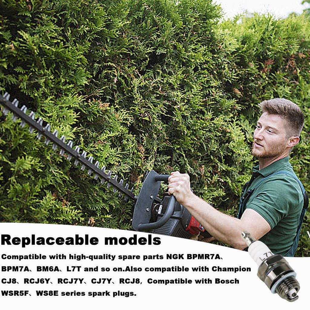 Gevrkjenp Lawn Mower Spark Plug, Engine Spark Plug - 2 Stroke Mini Pocket Spark