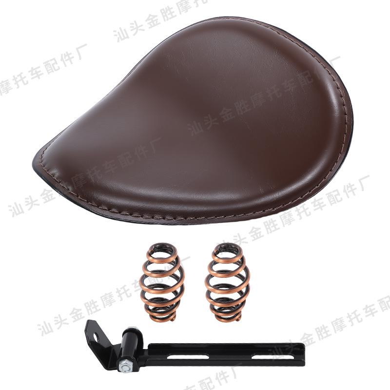 Retro Triangle Seat Bag for Harley Motorcycle - Leather Spring Cushion Accessory