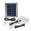 5W Solar Panel Generator Lighting Kit Set 5v USB Solar Charger with 2 LED Light Bulb Emergency Light +1.5A Output Phone Charger