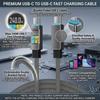 240W Fast Charge PD Type C Liquid Silicone Cable 1.4M Usb Cable Usb C To C Charger Cable for iPhone17 Samsung Xiaomi Huawei