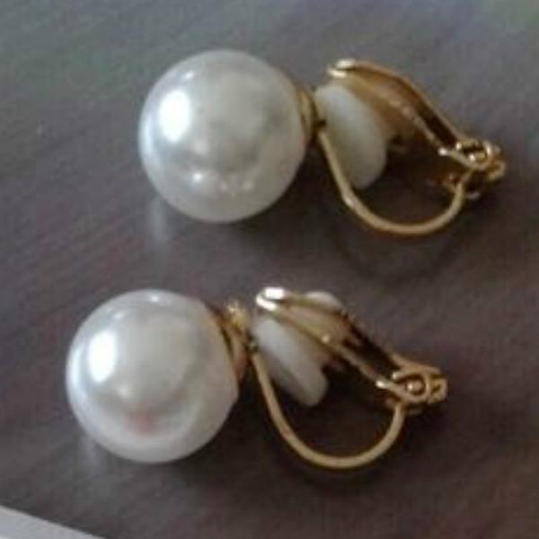 Корейские модные простые серьги-клипсы с искусственным жемчугом для женщин белый