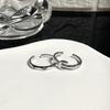 Cold Wind Ring Female Niche Design Couple Ring Simple Geometric Folds Irregular Personality Texture Index Finger Ring