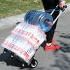 Tragbarer Geländetreppensteigerwagen Einkaufswagen Handwagen mit Gummiseil Faltbarer Trolley für Obergeschossfracht 75 kg (100-106)x41x39cm
