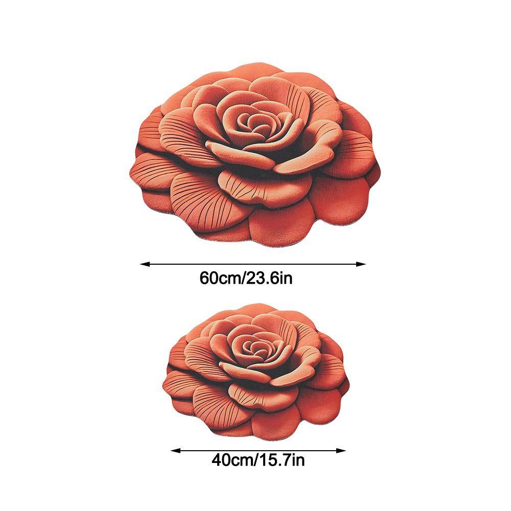 Soft Flower Carpet Non-slip Bathroom Floor Mat Peony Floor Mat  for Living Room Tea Table Bedside