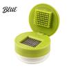 Tritaglio d'Aglio Compatto a Pressa Manuale con Lame Affilate in Acciaio Inossidabile Tritatutto con Contenitore Trasparente Strumento Affetta Zenzero Gadget da Cucina per