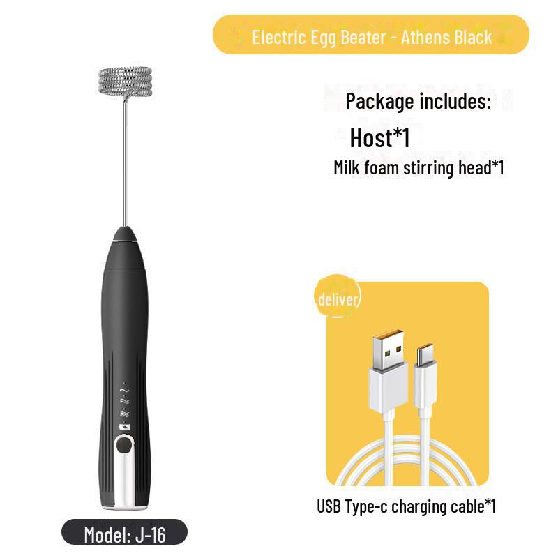 Rechargeable Wireless Handheld Electric Milk Frother and Egg Beater
