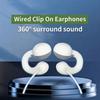 Stereo Sound Wired Headphones Type C&3.5mm Bone Conduction Earclip Portable Audio