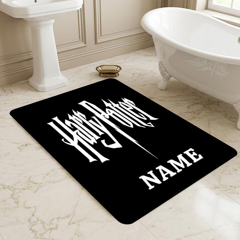 Custom Name Harry Potter Living Room Non-Slip Area Rug Soft Carpet for Bedroom Kids Playroom Sofa Office Home Decor Doormat