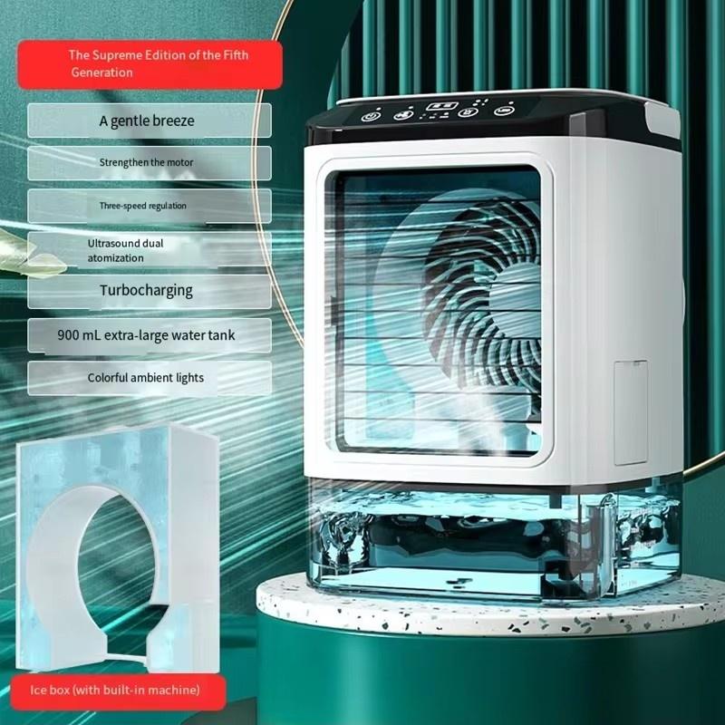 USB Desktop Fan Mini Water Cooling Fan Small Air Conditioning Office Dormitory Spray Humidification Fan Cooler Large Water Tank