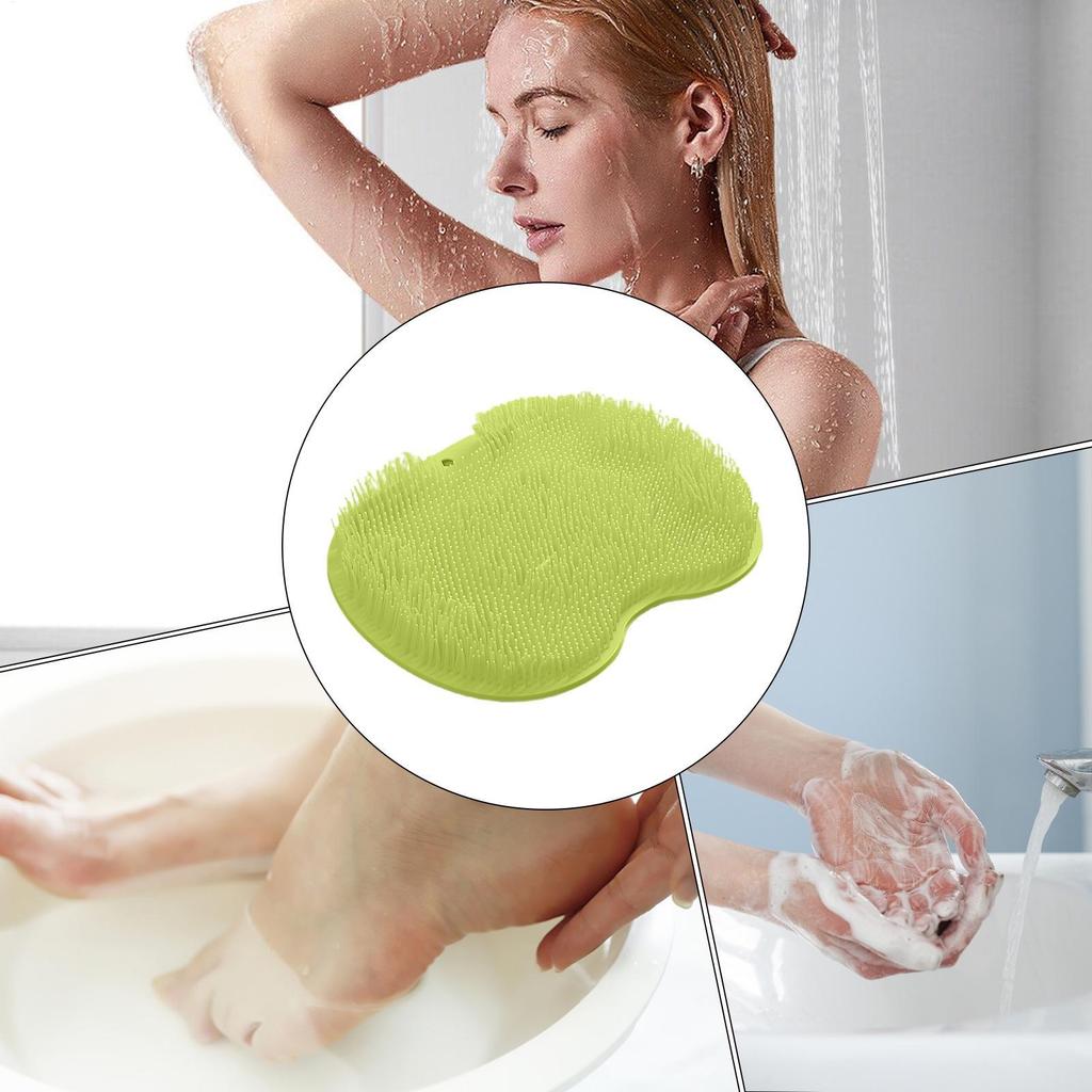 Foot Wash Brush Rub Back with Sucker Brush Bathroom Tool  Shower Massage Mat Exfoliating Wall mounted suction cup