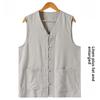 Men's Retro Cotton-Linen Sleeveless Vest