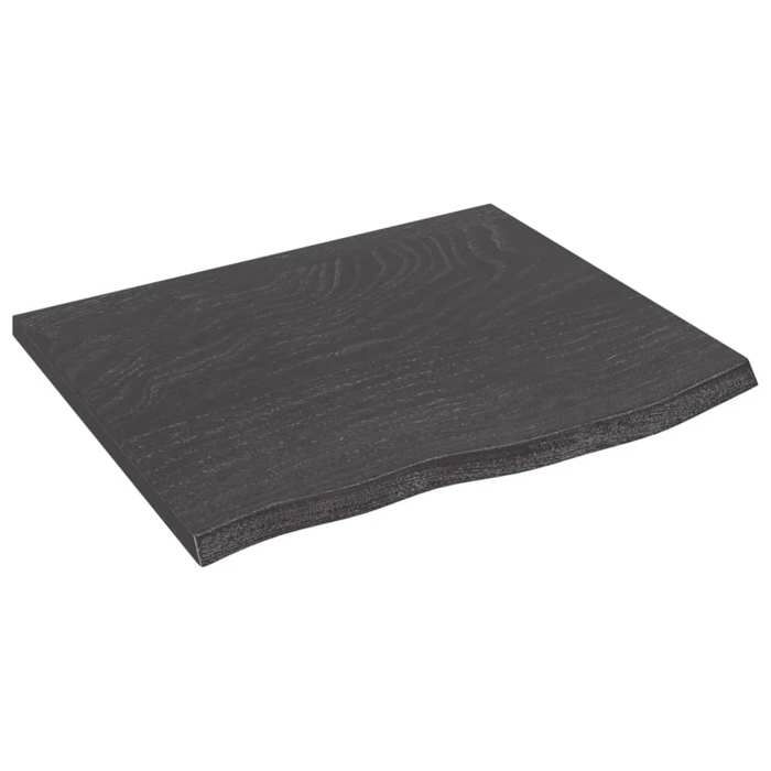 VidaXL Étagère murale gris foncé 60x50x2 cm bois chêne massif traité 363770
