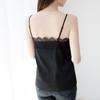 Summer Versatile Satin Interior Tops with Lace Solid Color Women’s Camis & Tank Tops