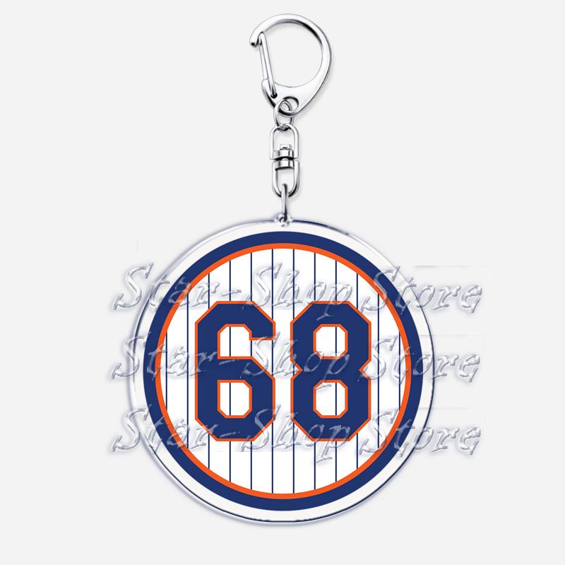 Popular Baseball Jersey Player Number Keychains for Accessories Bag New York Sports Keyrings Jewelry Friends Fans Gifts