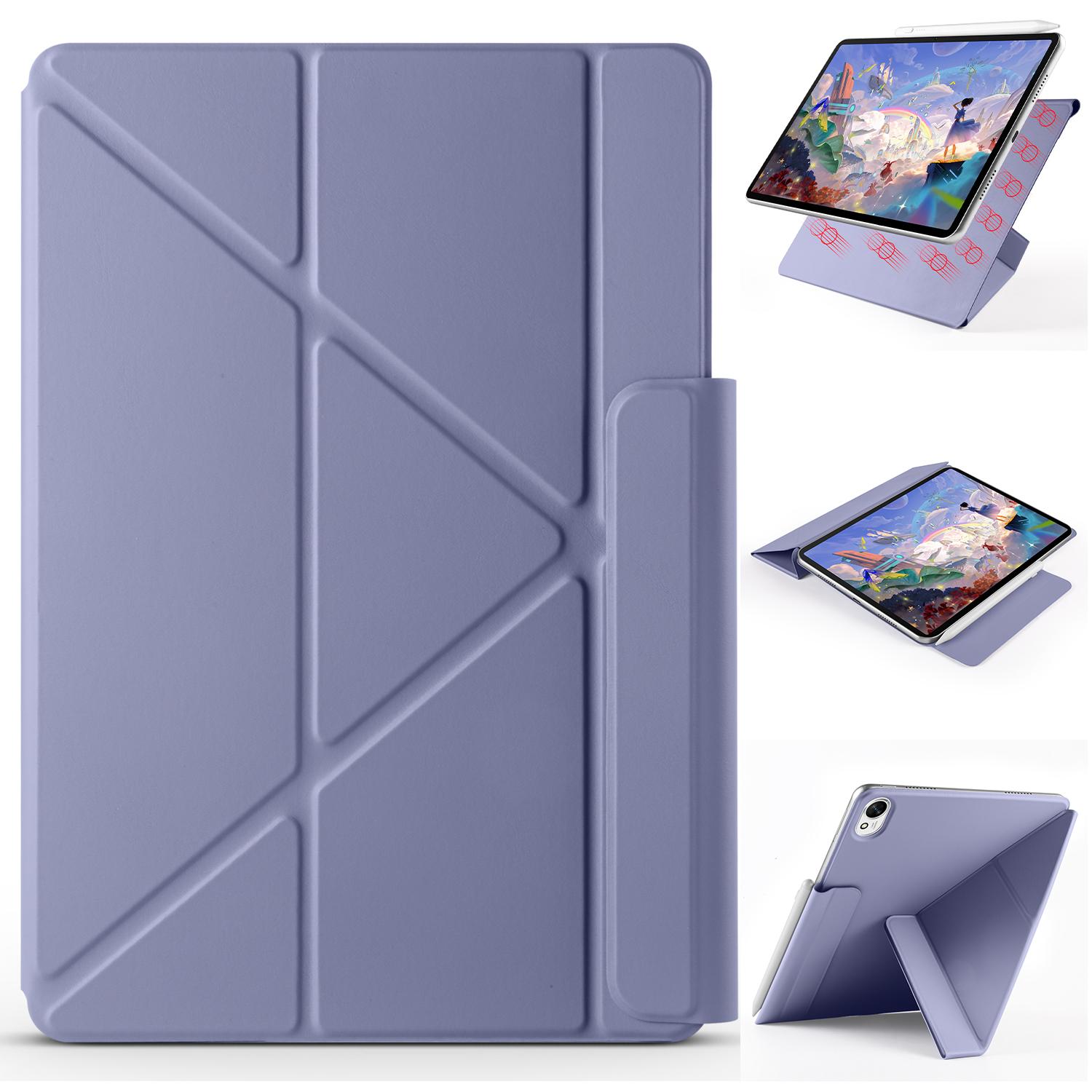 

Для Huawei MatePad 11.5 S/MatePad 11.5 Чехол Подставка-оригами Магнитная кожаная обложка для планшета Lavender Purple