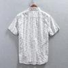 Men's Summer Short-sleeved Casual Shirt Youth Lapel Floral Loose Tops