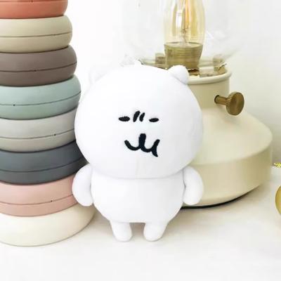 Niedlicher selbstironischer Bär Plüsch Schlüsselanhänger niedliches Hängeornament Kawaii Cartoon Puppe für Taschen Rucksack Autoschlüssel lustige Geschenkidee
