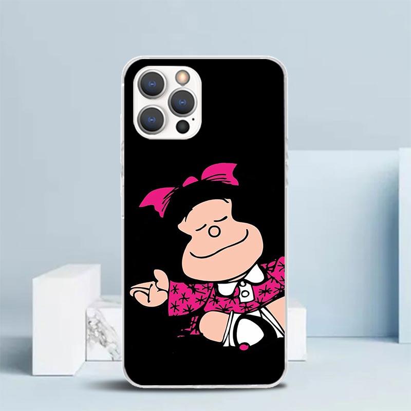 Cartoon Cute Mafalda Phone Case For IPhone 16 17 Air 16E 15 14 Plus 13 Mini 12 11 Pro Max 7 8 + SE 2020 Soft TPU Back Cover 16 1