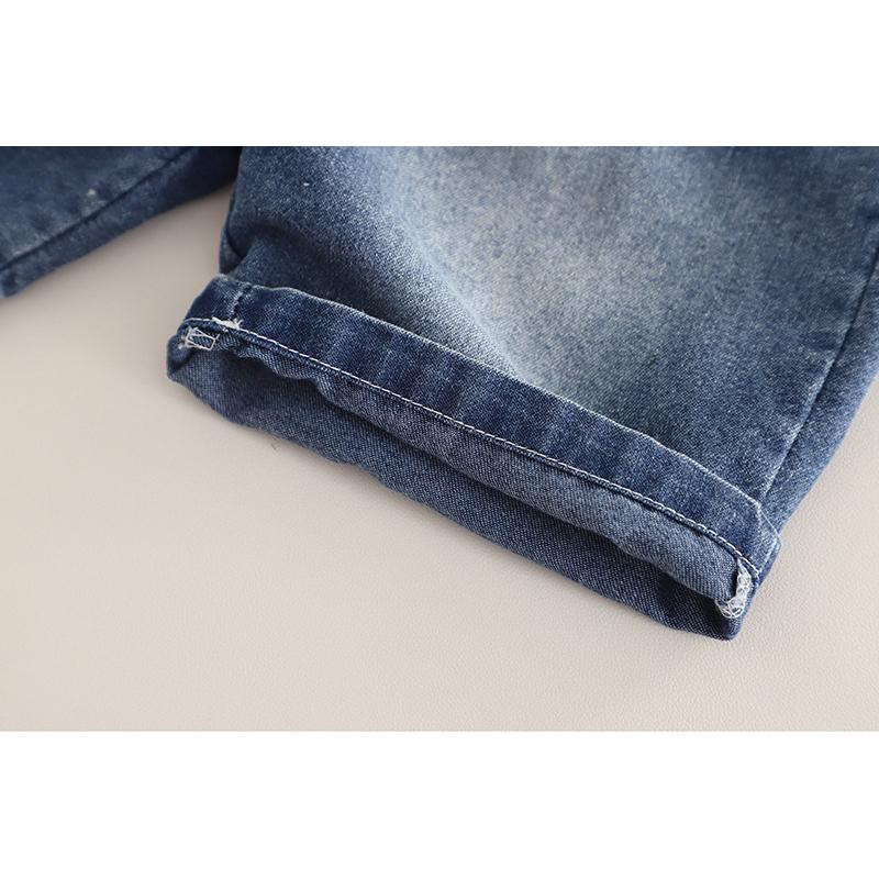 Summer Outfit Handsome Boys Short Sleeved Set Children's Denim Vest Casual T Shirt Set