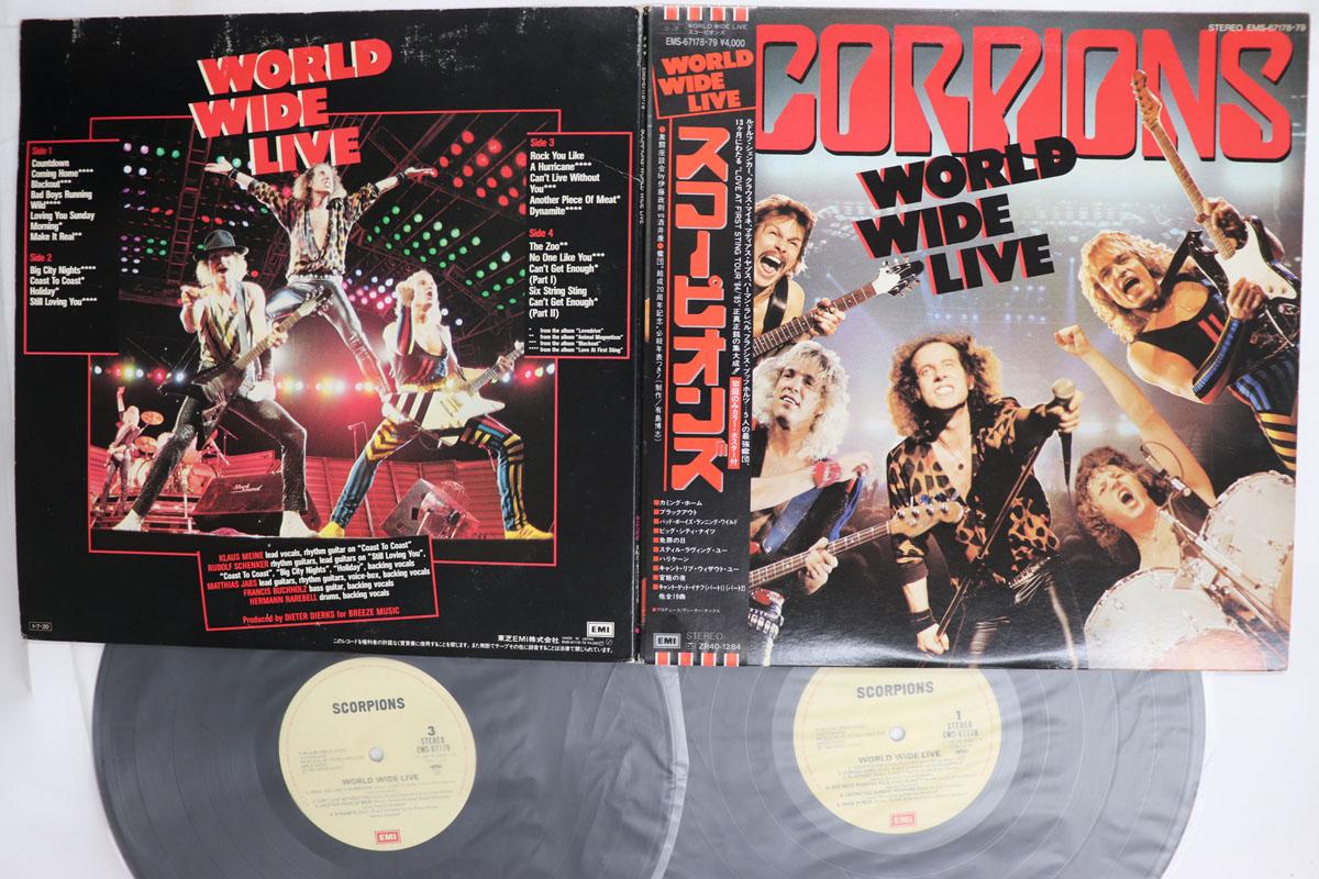 Виниловая пластинка SCORPIONS World Wide Live EMS67178 EMI 1985 Япония Obi Металл Б/у