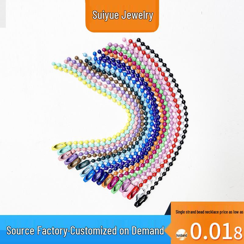 Colorful Bead Chain Painted Ball DIY Jewelry & Tag Accessories