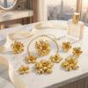Retro Style Metal Flower Jewelry Set European Style Exaggerated Retro Jewelry  For Ladies