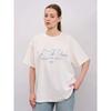 Loose Printed T-shirt Top Western Style New Fashion Print Letter Loose Cotton T-shirt Top
