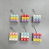 9 Keys Keyboard Fidget Keychain Keyboard Clicker Mechanical Keyboard Keyring Stress Relief Toys Gift For Girlfriend