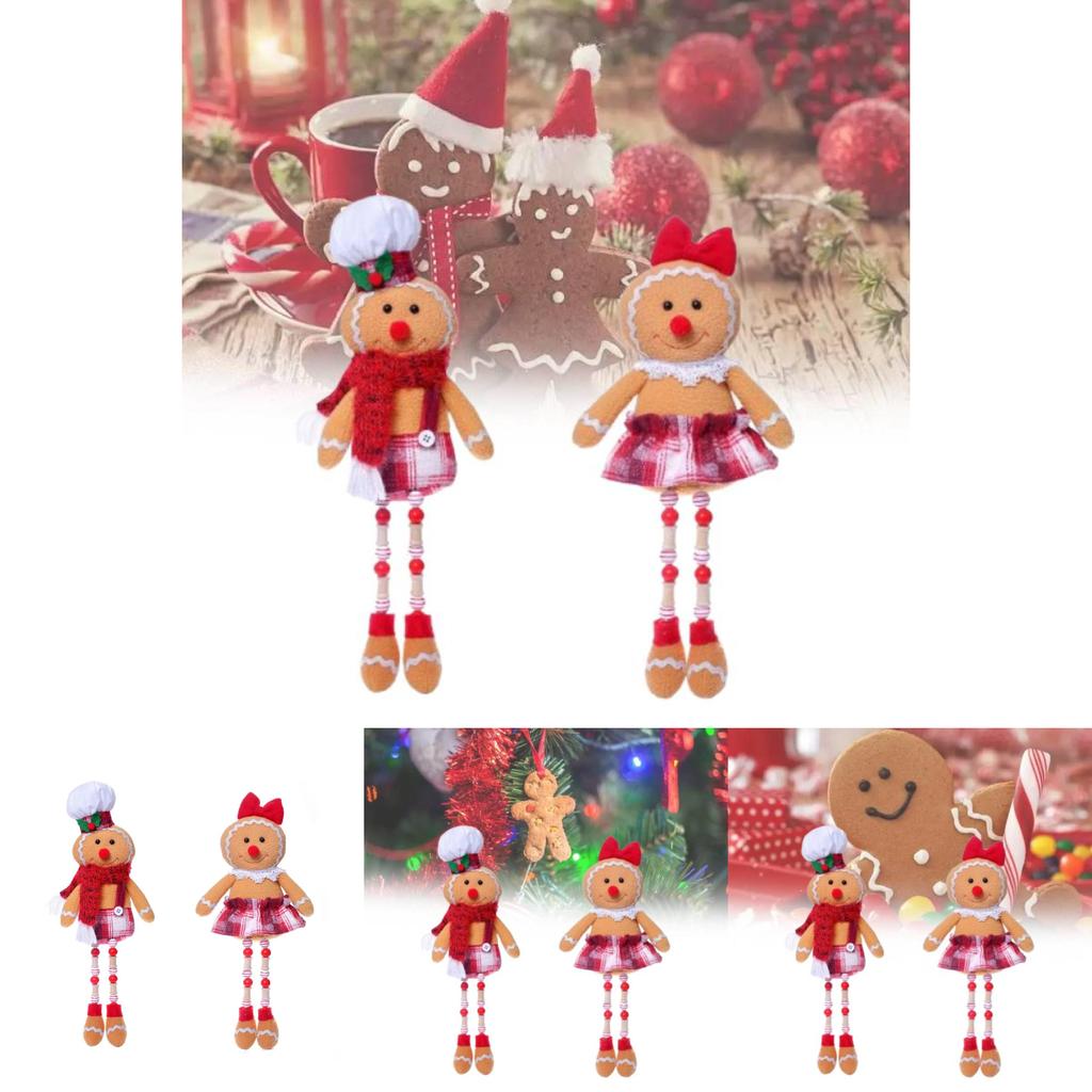 Adorable Resin Gingerbread Man Doll Festive Home Decor For Joyful Christmas Celebrations