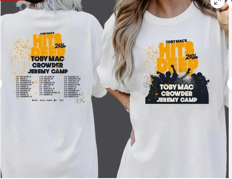 Hits Deep Tour 2026 Tobymac Hits Deep Concert Unisex TShirt S