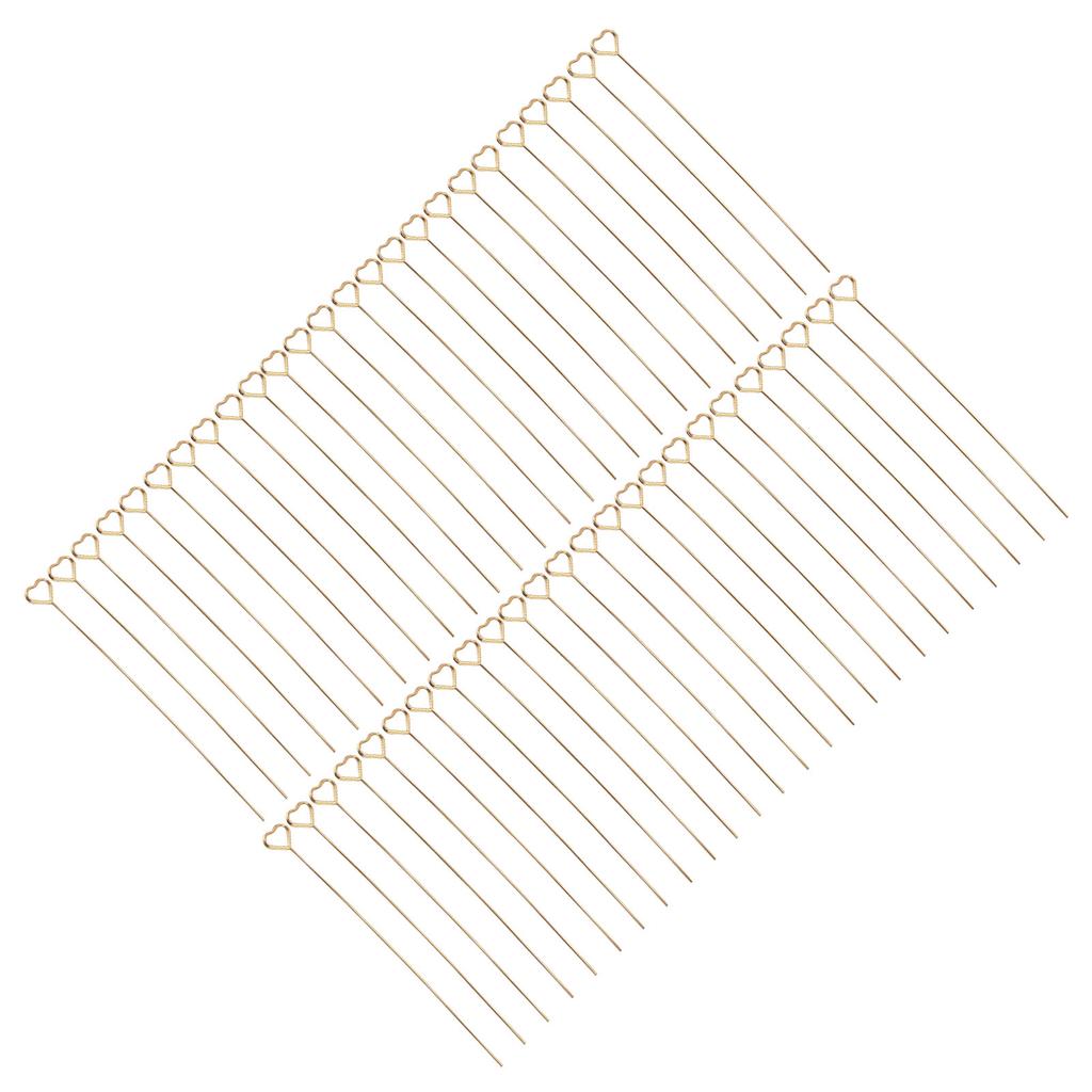 50pcs Floral Picks Clips Reusable Golden Metal Wire Floral Place Card Holder 6in Photo Memo Holder